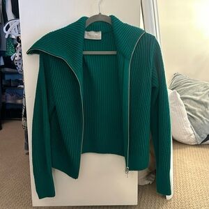 Green zipper sweatshirt